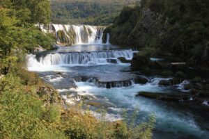Strbacki buk waterfall on the Una River near Bihac, Bosnia and Herzegovina
